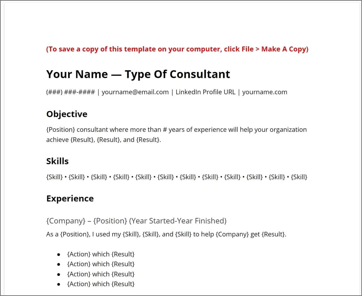 Independent It Consultant Resume Examples
