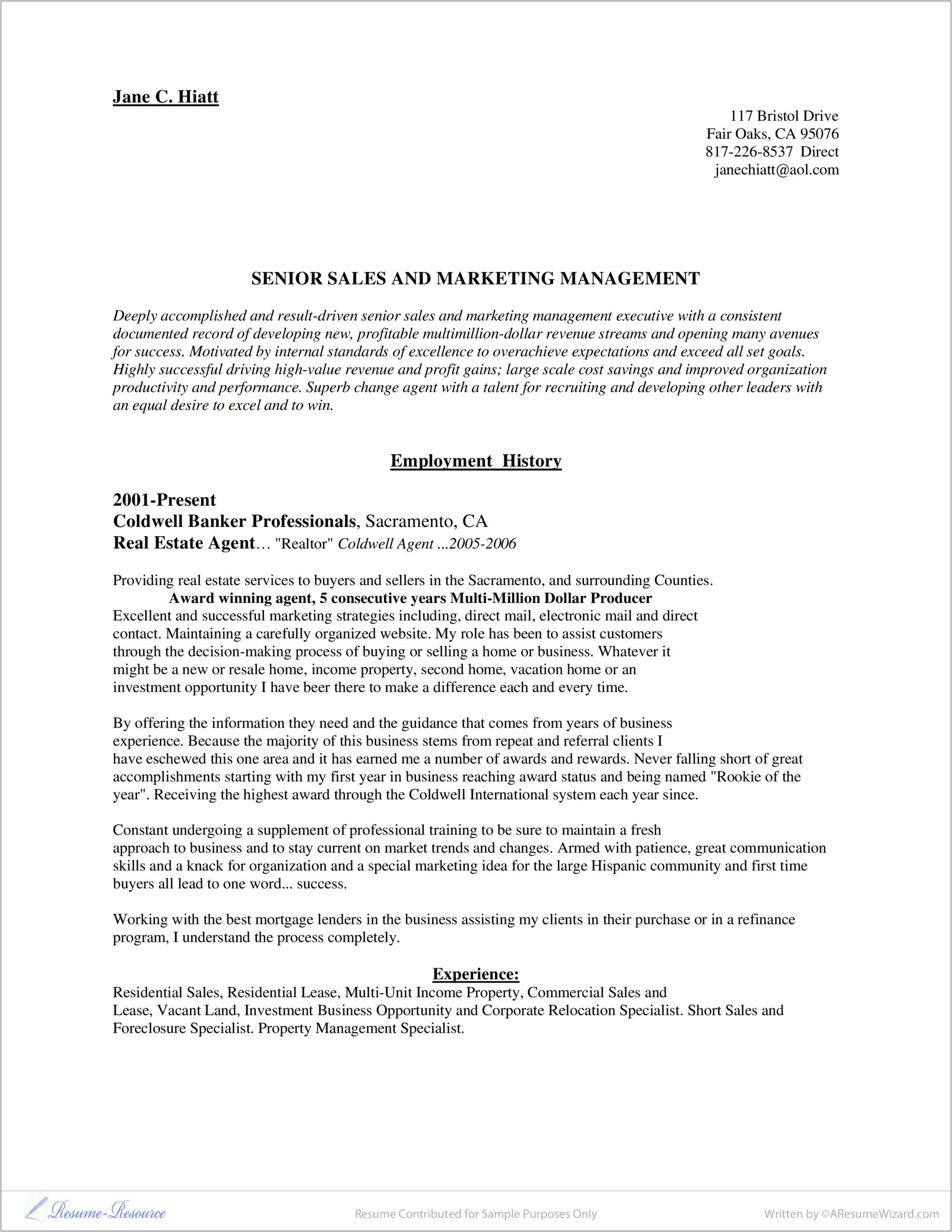 Industrial Property Management Specialist Resume
