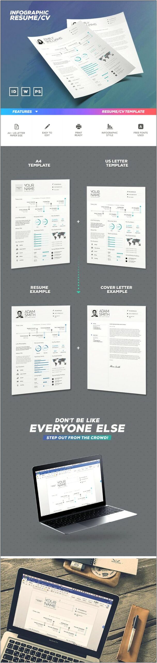 Infographic Resume Template Docx Free