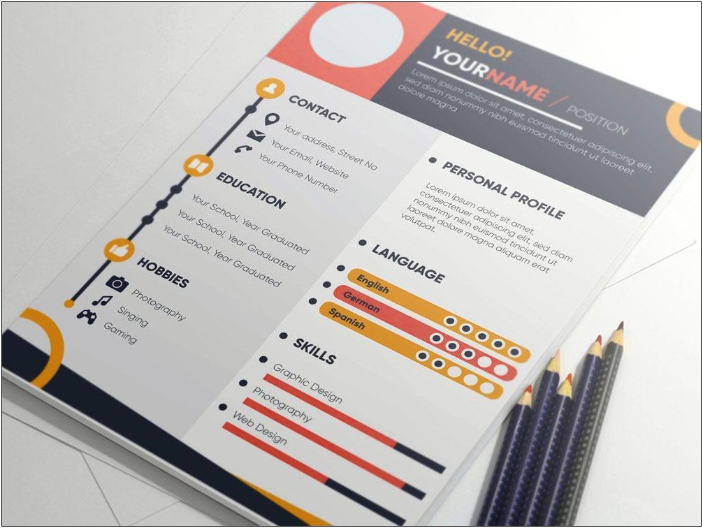 Infographic Resume Template Psd Free