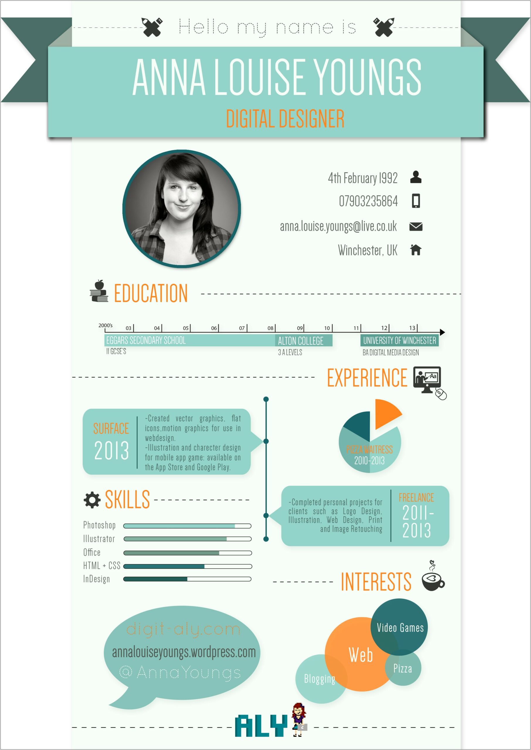 Infographic Resume Vector Free Download