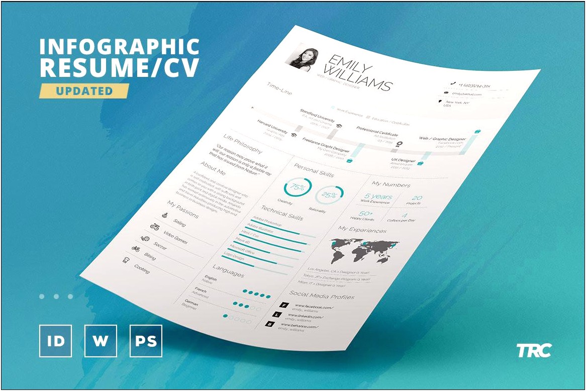 Infographic Resume Word Template Free