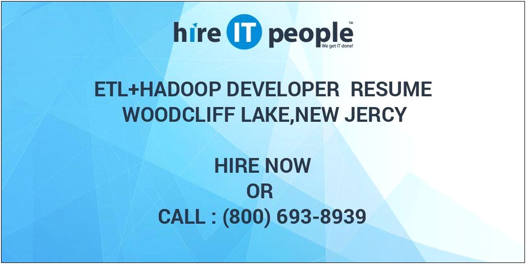Informatica Etl Hadoop Resume Samples