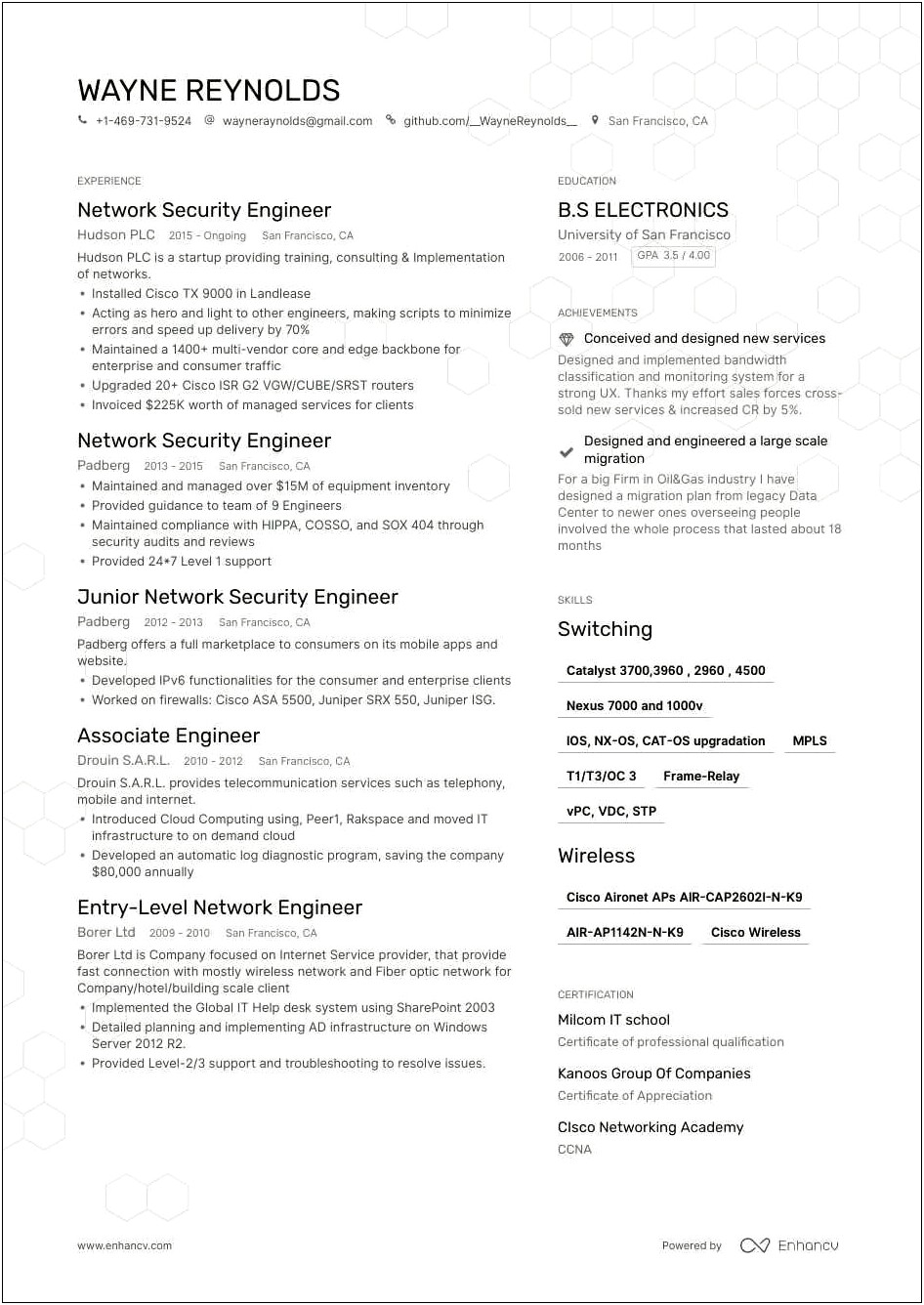 Information Security Consultant Resume Sample