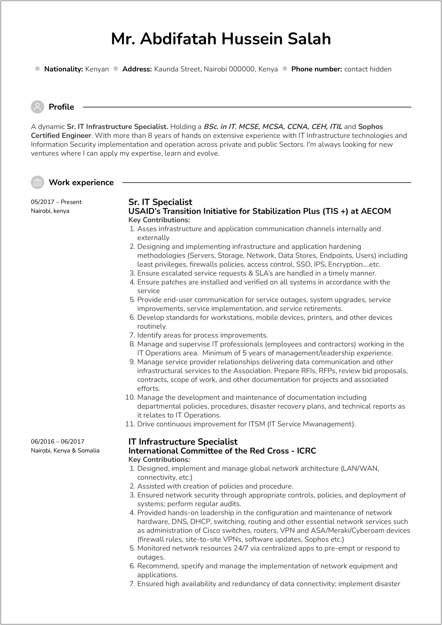 Information Security Project Manager Resume