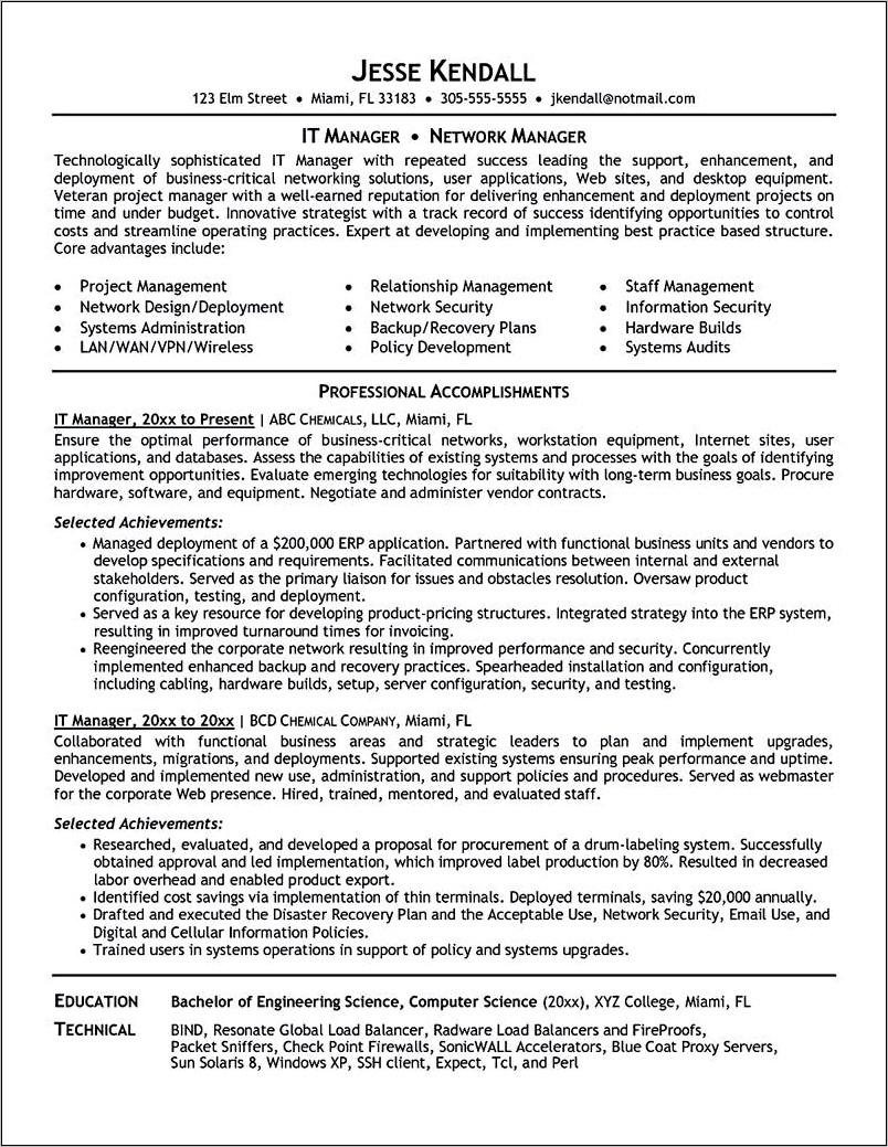 Infrastructure Project Manager Resume Summary