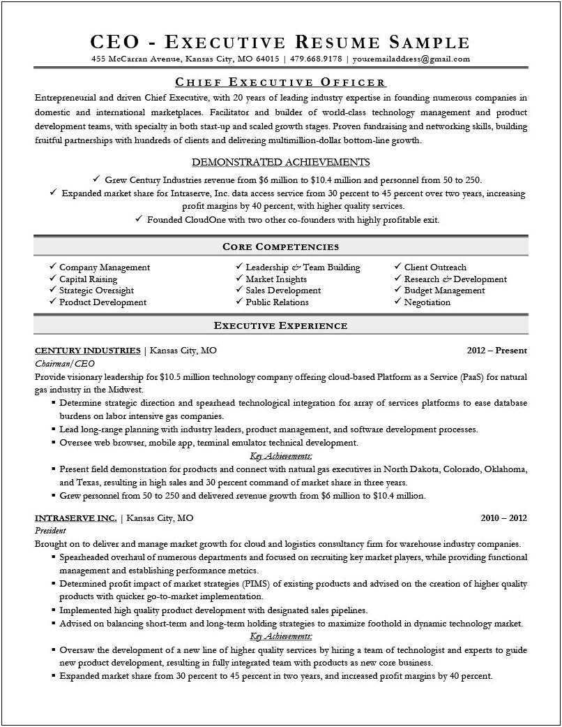 Inside Sales Executive Resume Examples