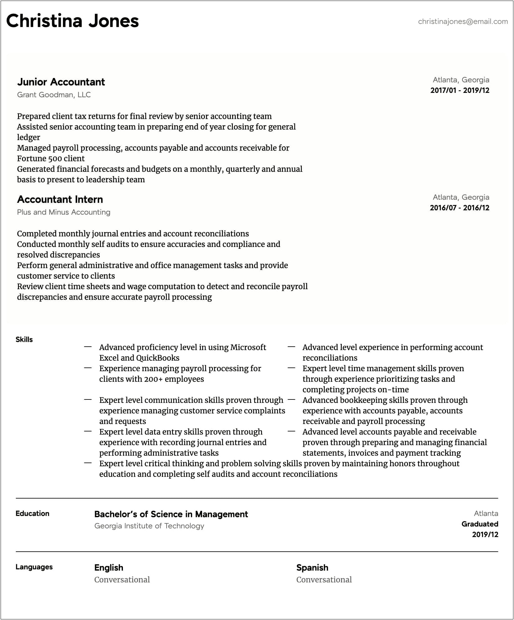 Inspiring Objective For Accounting Resume