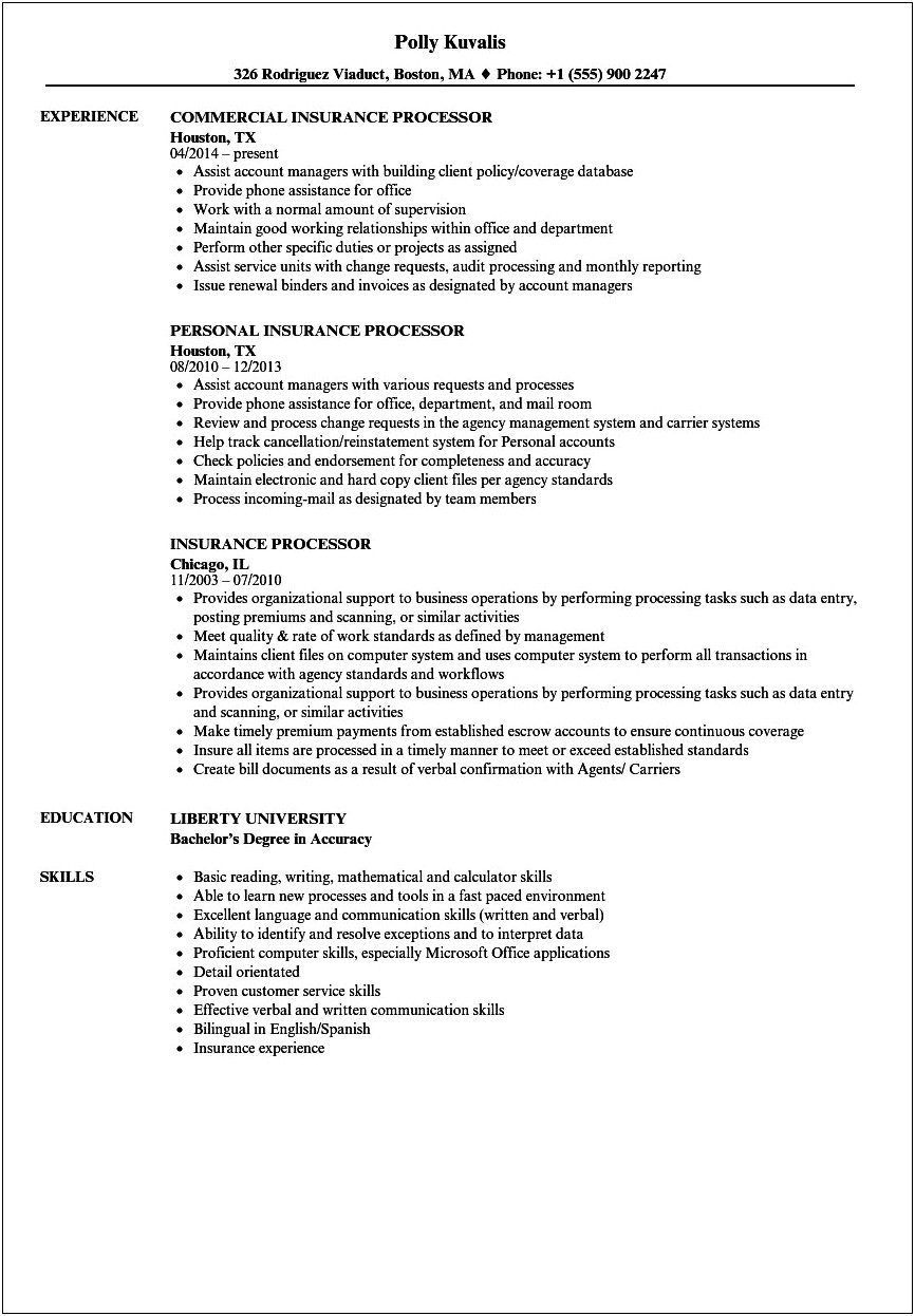 Insurance Agents Posted Resume Job Boards