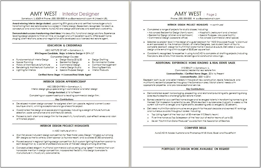 Interior Decoration Job Description For Resume