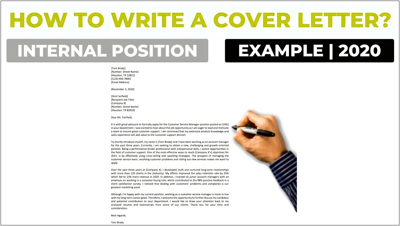 Internal Resume Cover Letter Samples