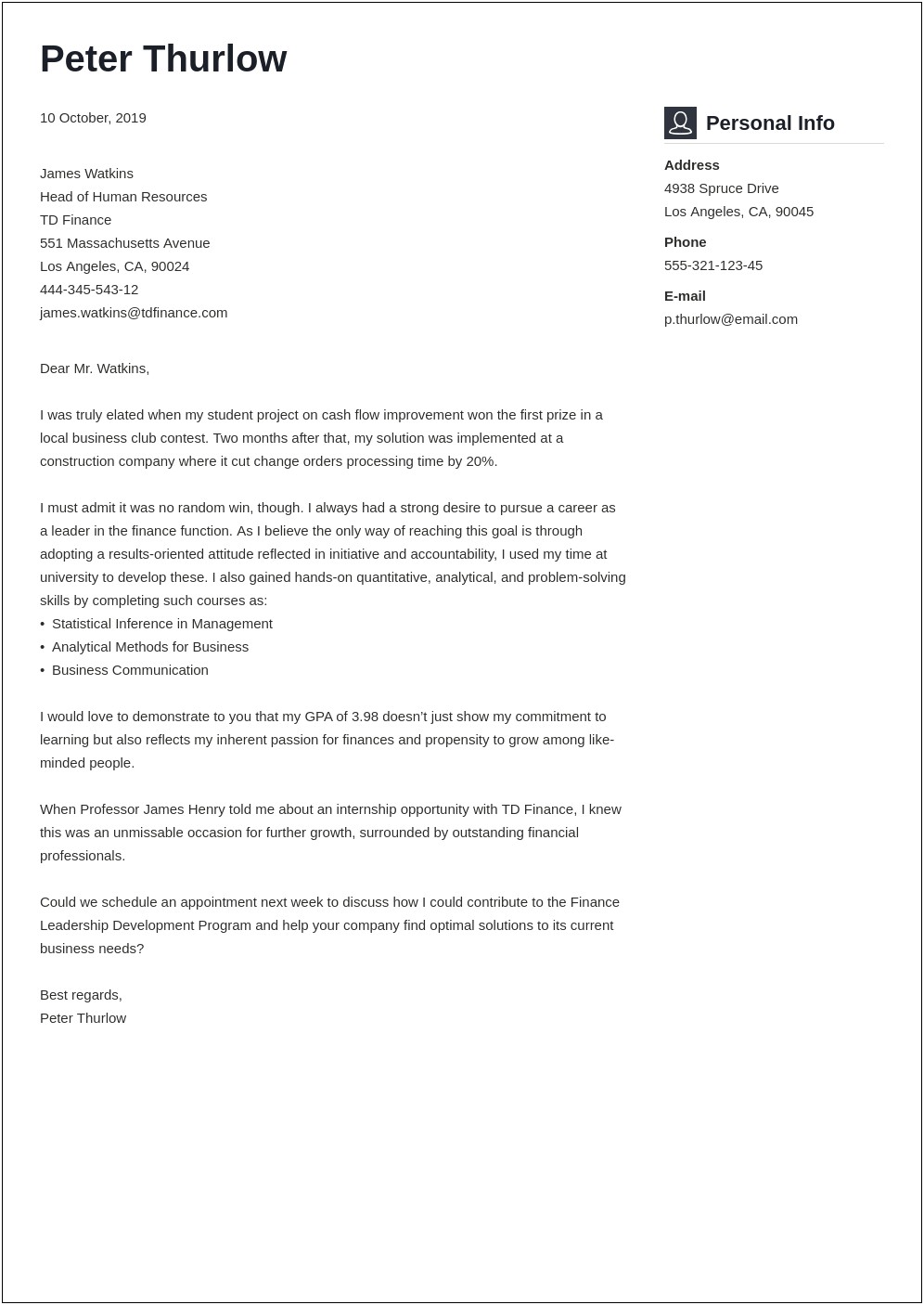 Internship Acceptance Letter From Company Resume