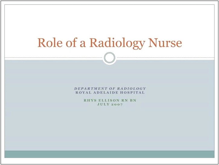 Interventional Radiology Nurse Practitioner Resume Sample