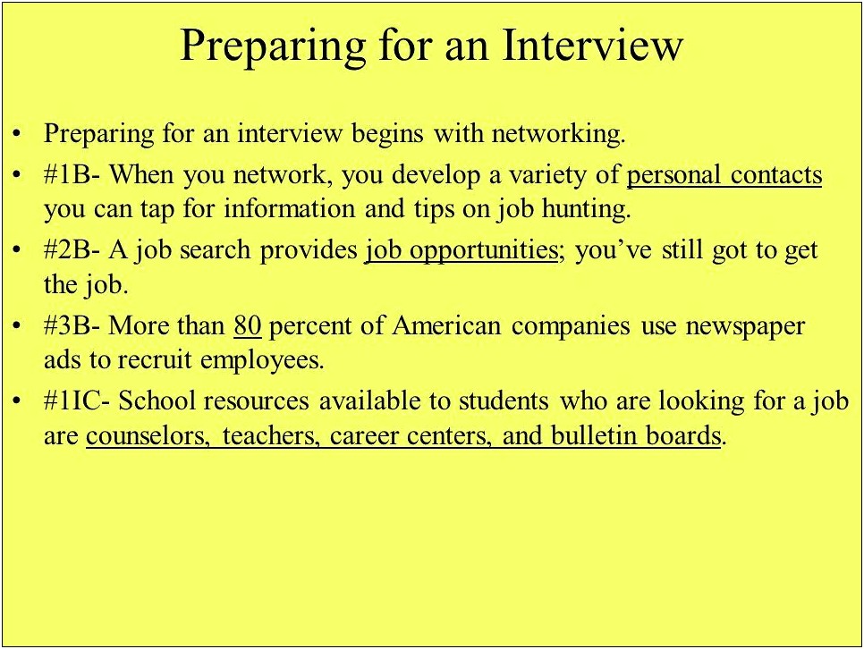Interviewer Job Description For Resume