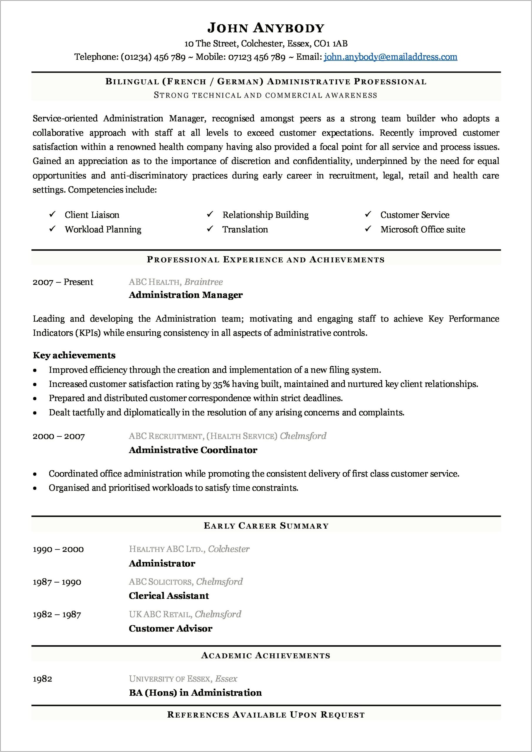 Inventory Control Resume Cover Letter Example
