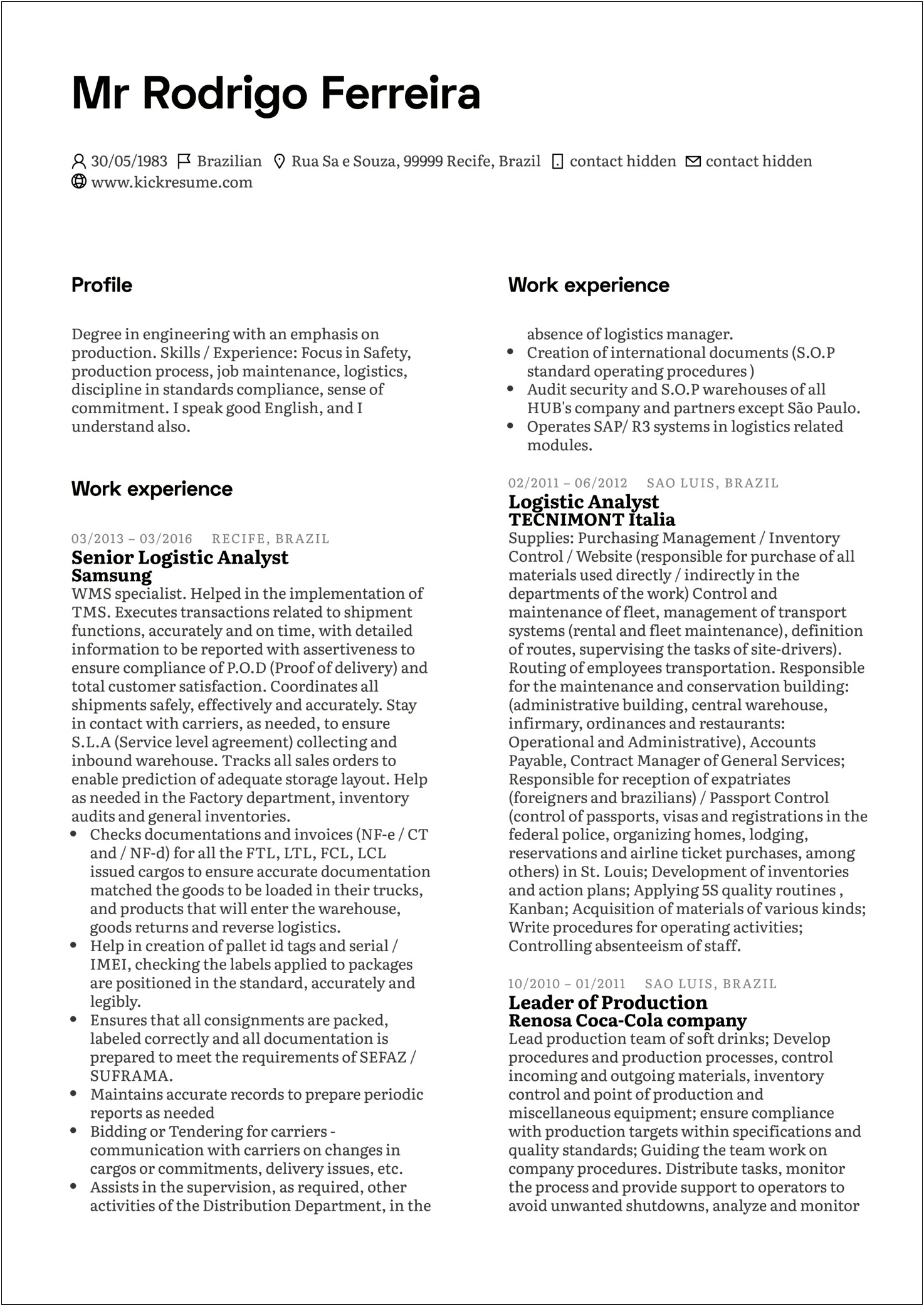 Inventory Management Specialist Federal Resume