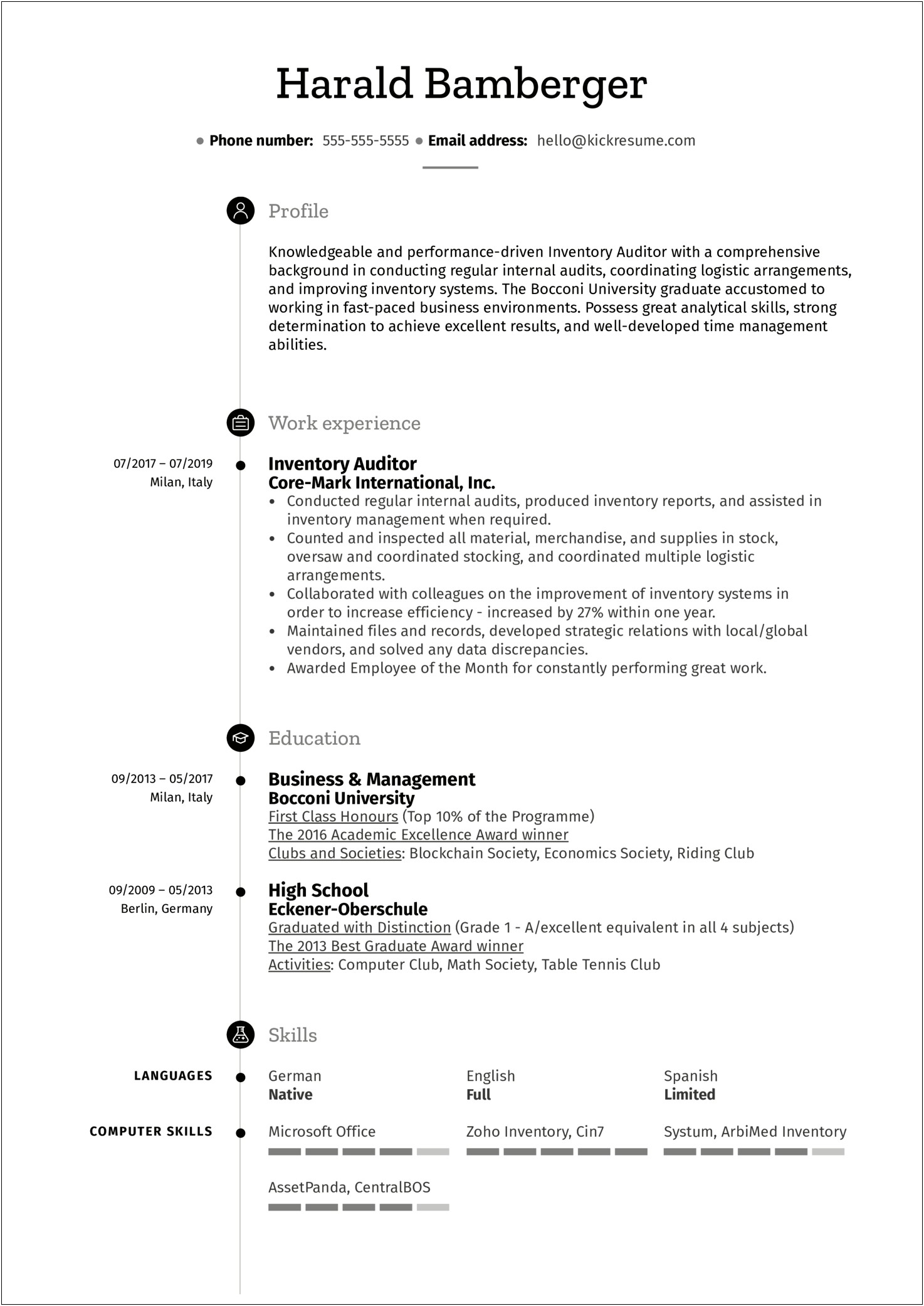 Inventory Specialist Job Description Resume