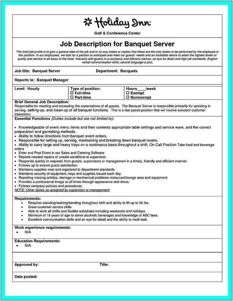 Is A Resume Necessary For Hourly Jobs
