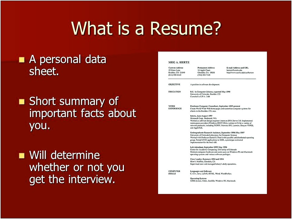 Is A Summary Important On A Resume