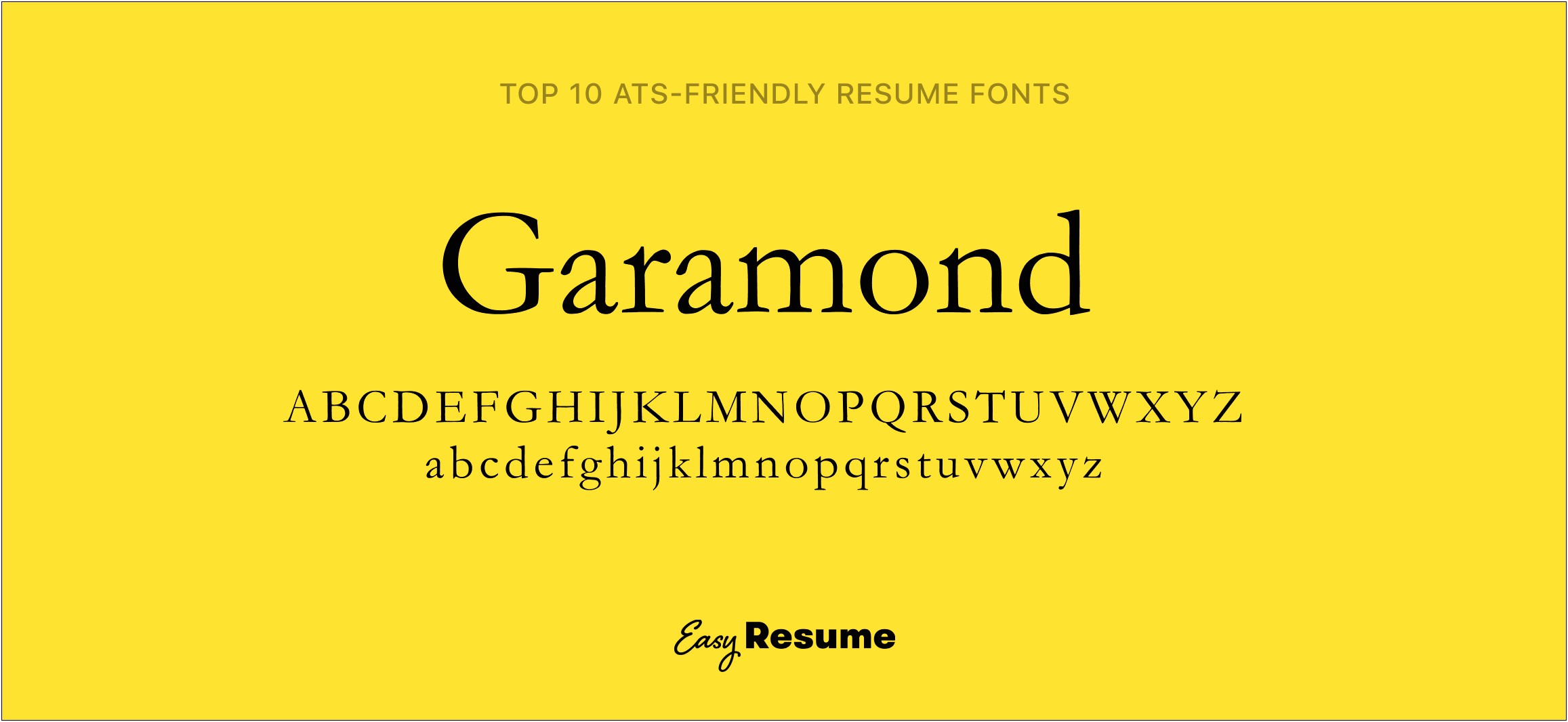 Is Garamond A Good Font For Resume