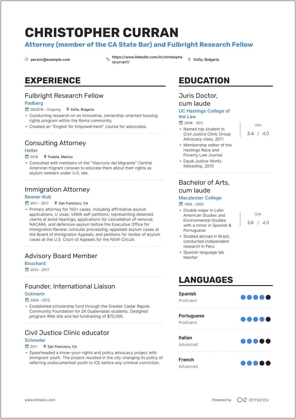 Is Law Clinic Good For Resume