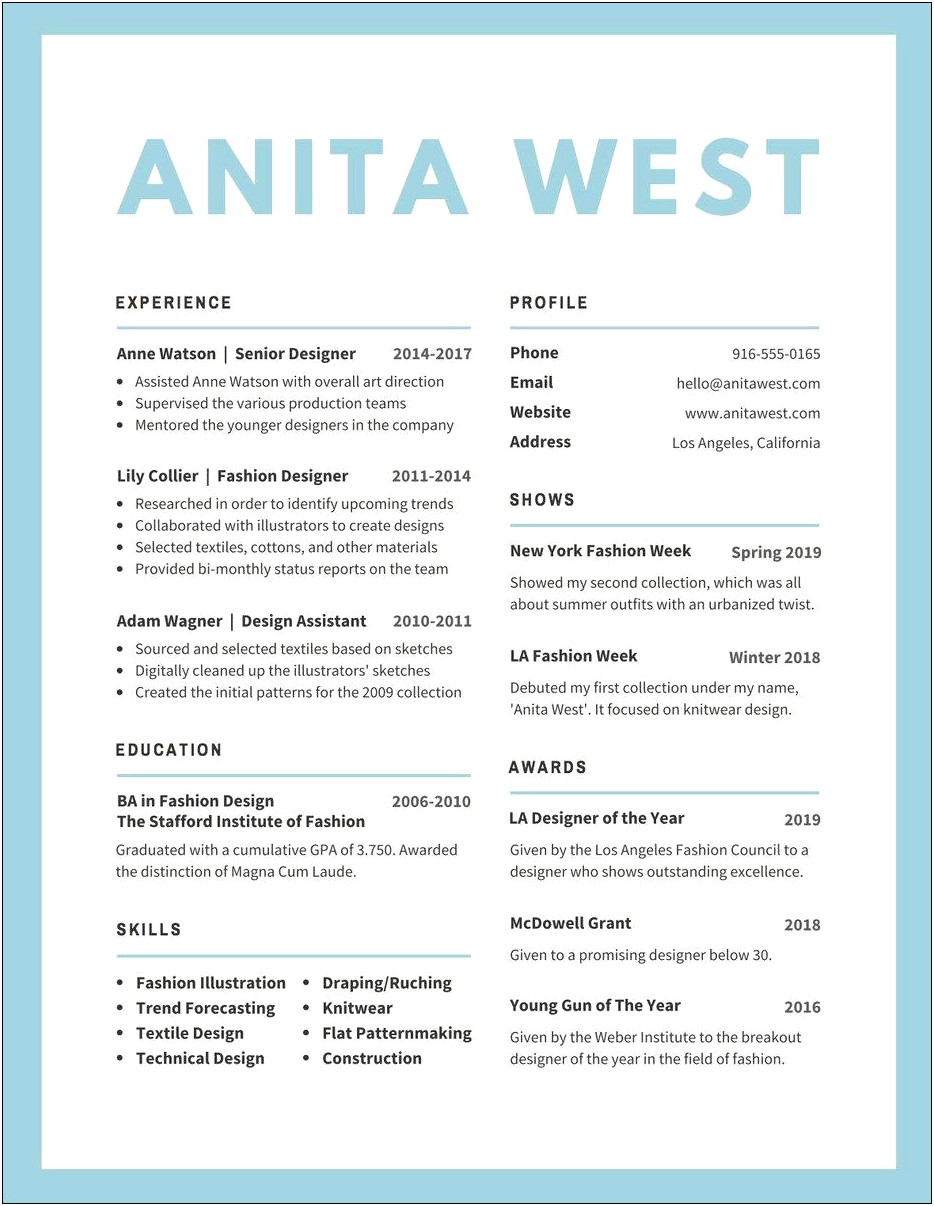 Is Using Color On A Resume Good