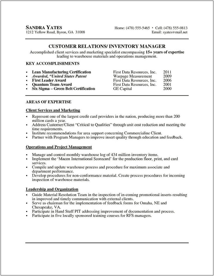 It Application Support Manager Resume