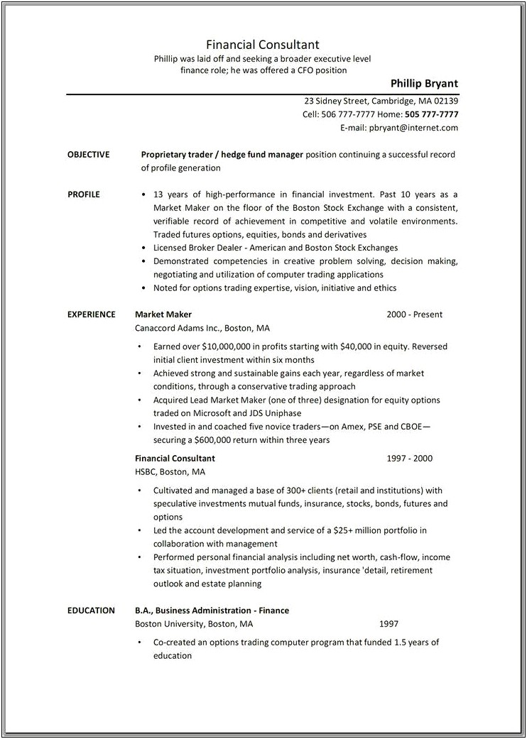 It Consultant Job Description Resume