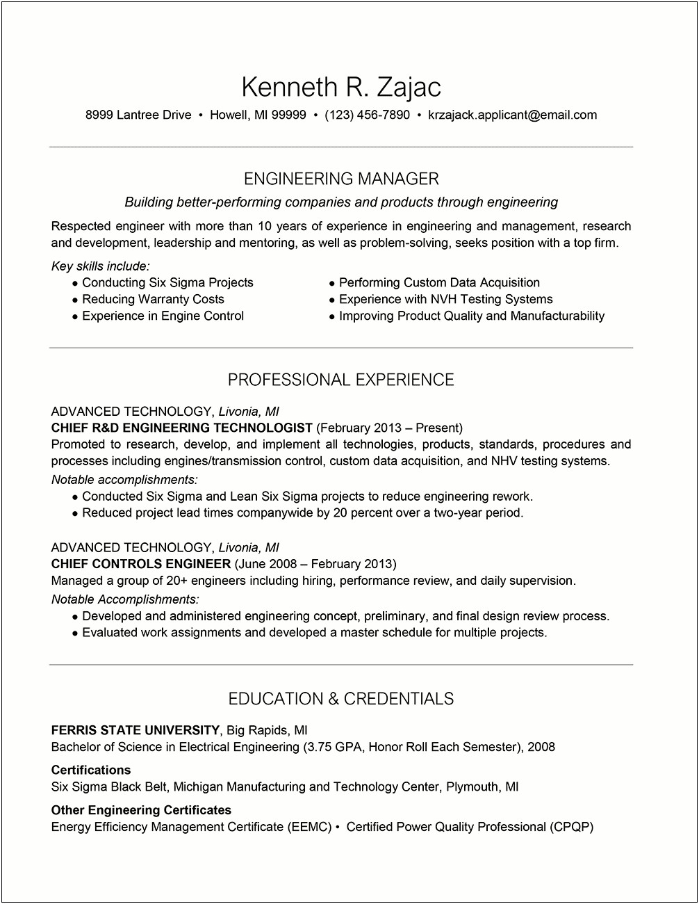 It Engineer Resume Objective Examples