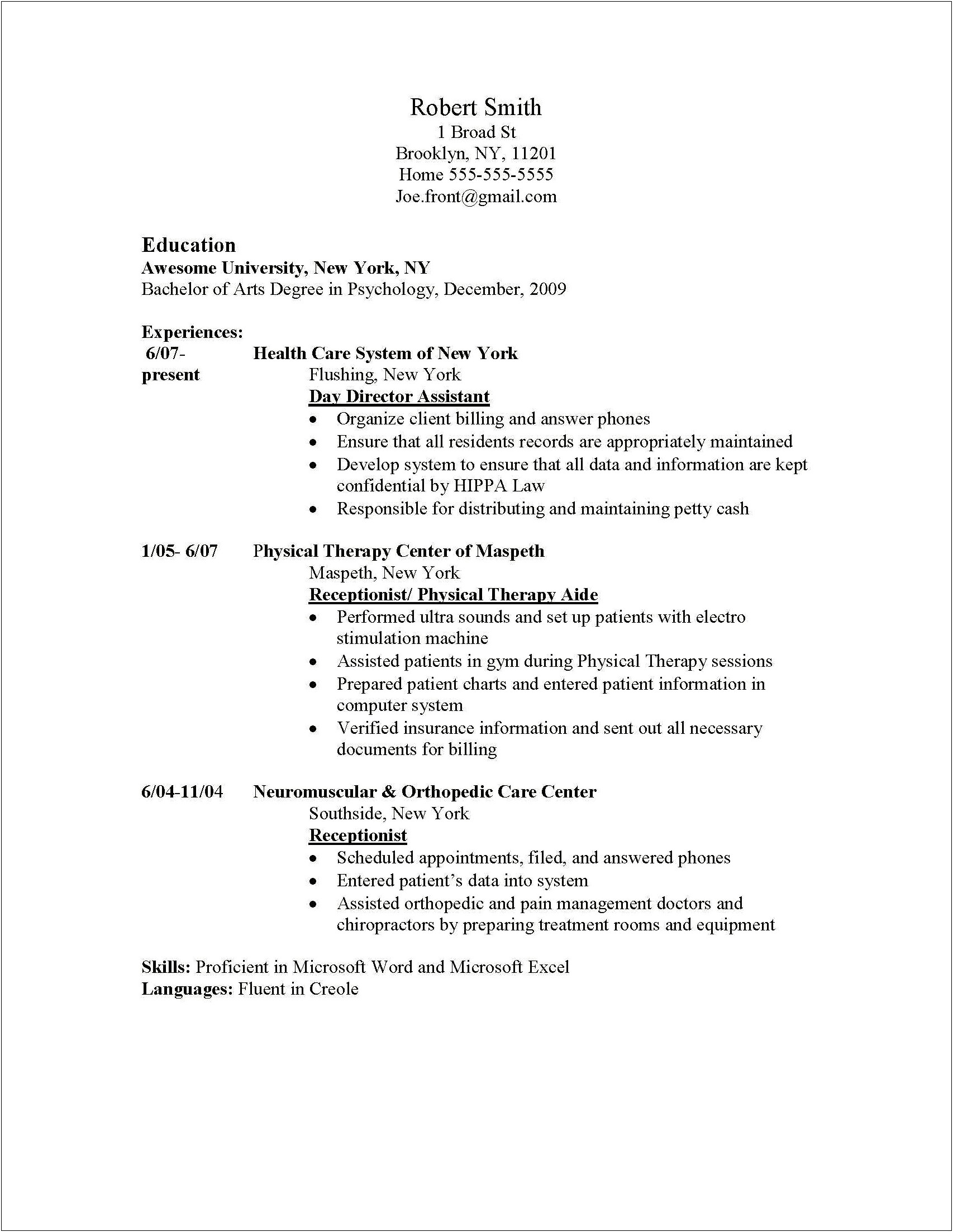 It Service Delivery Management Resume