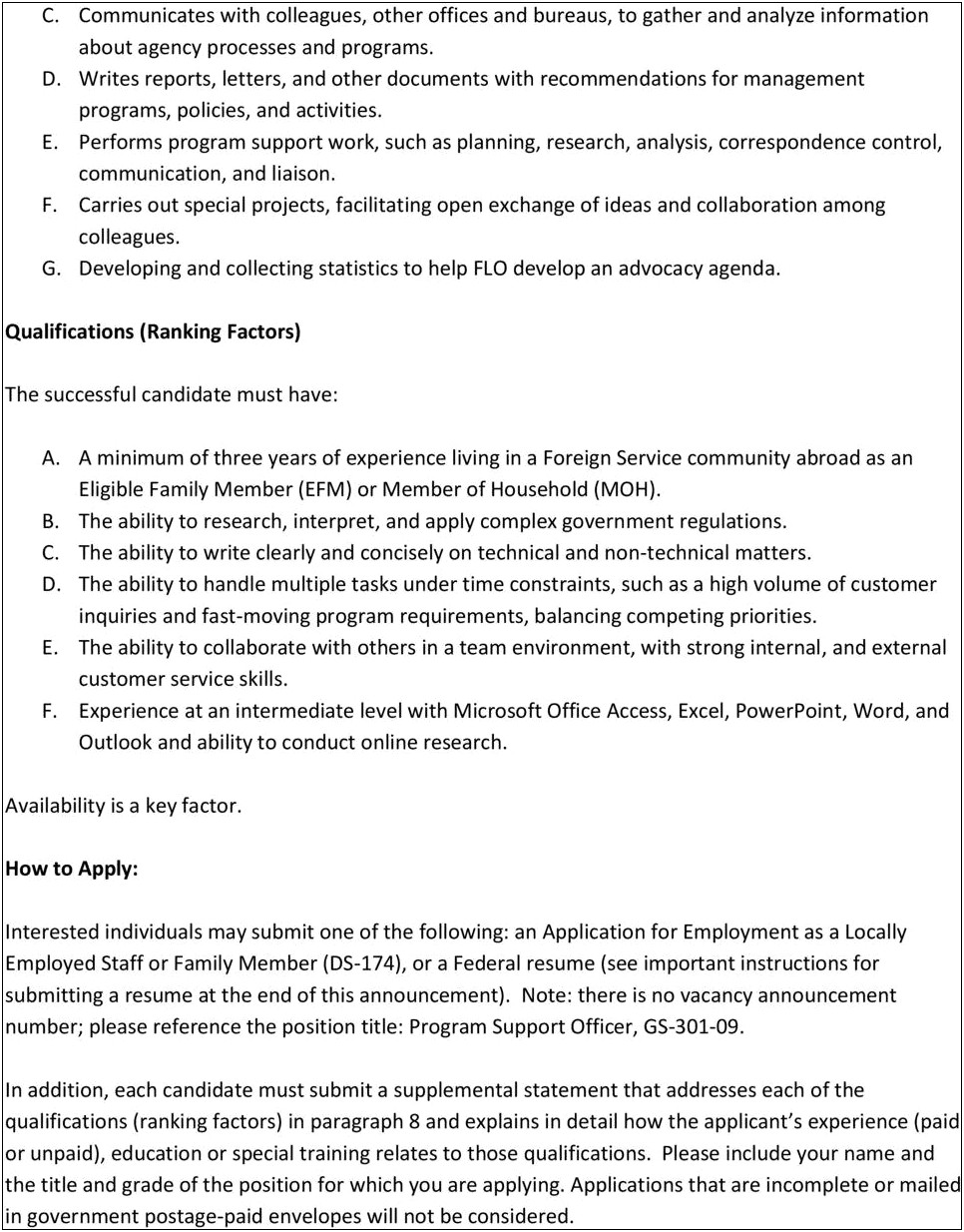 It Specialist Custspt Federal Resume Example