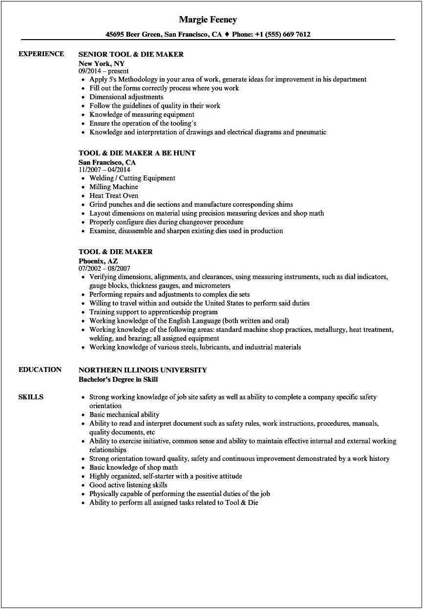 Iti Fitter Resume Format Word File