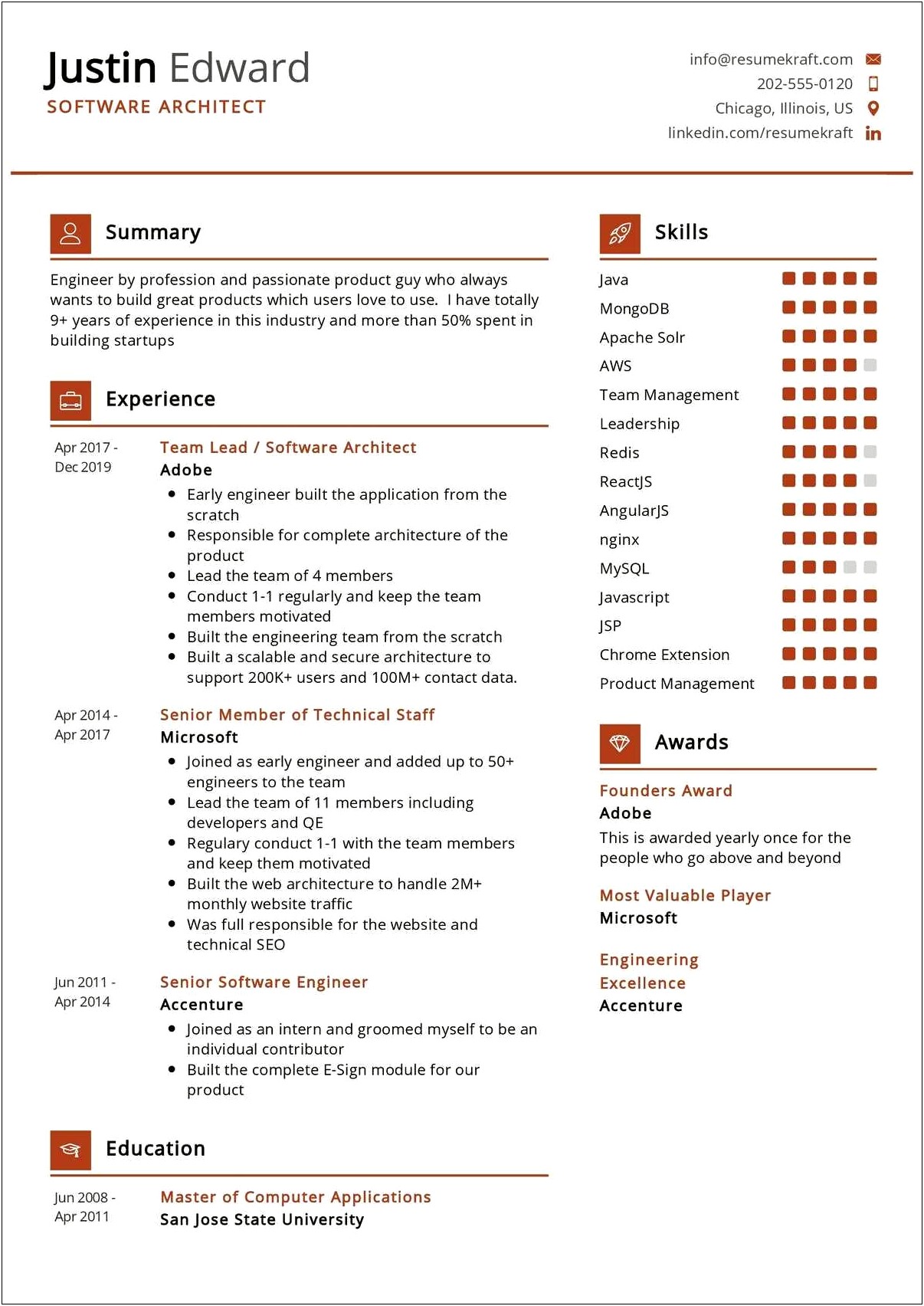Java Resume For 9 Years Experience