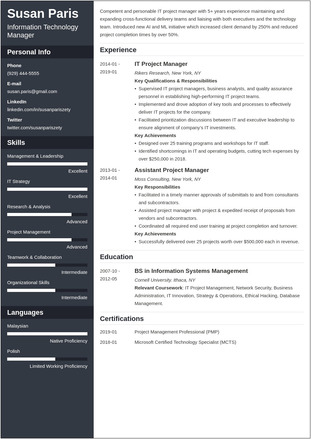 Java Technical Project Manager Resume