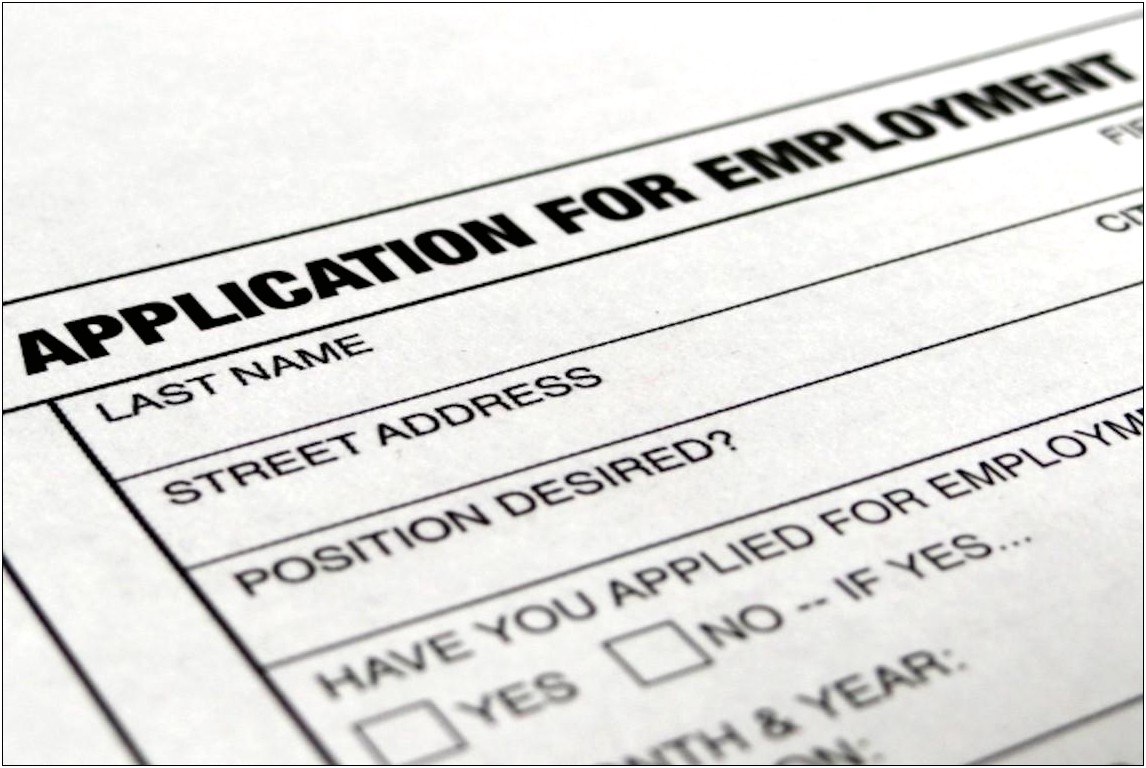 Job Application Position On Resume
