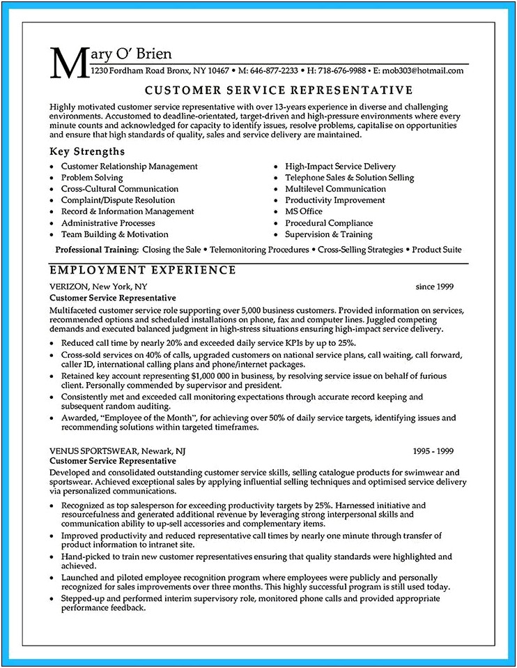 Job Description For Cashier Customer Service For Resume