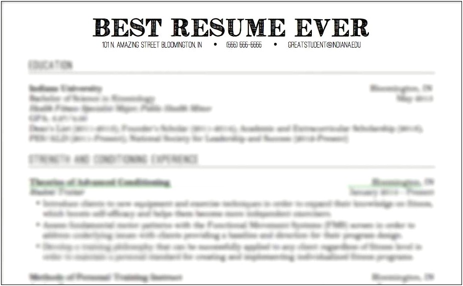 Job On Resume Summer Only