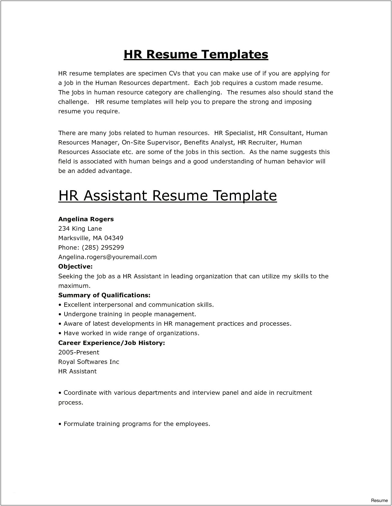 Job Related Skills On Resume