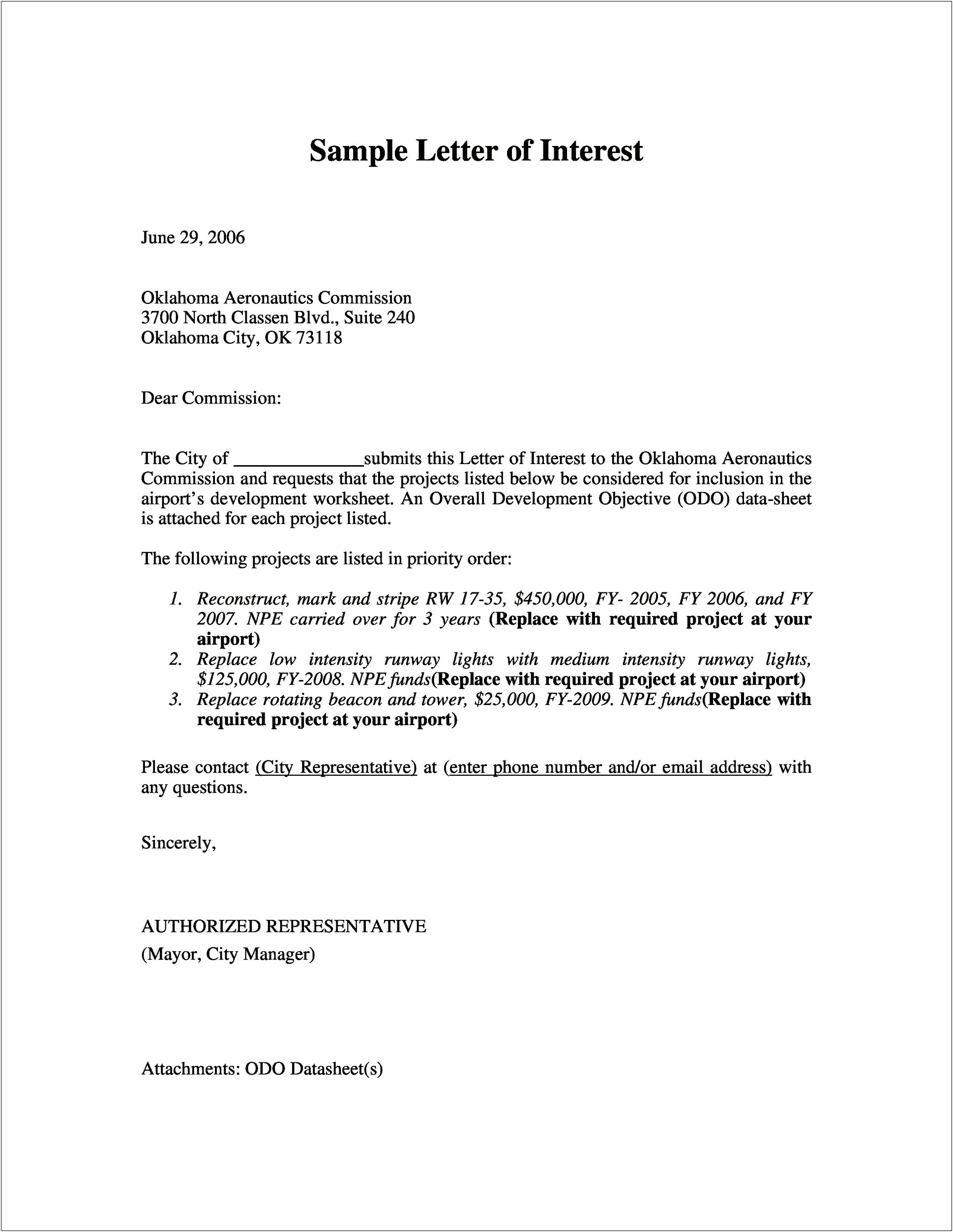 Job Resume Letter Of Interest