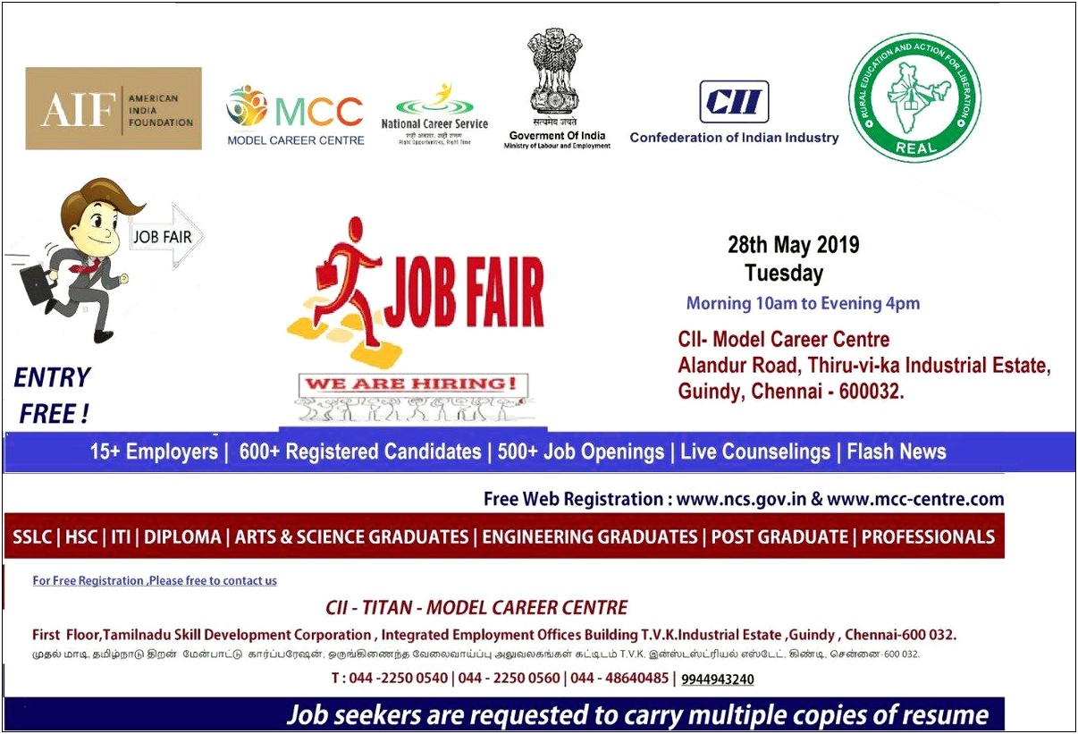 Job Seekers In Chennai Resumes