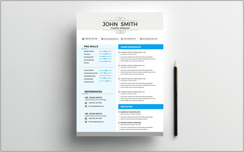 John Smith Resume Template Free Download