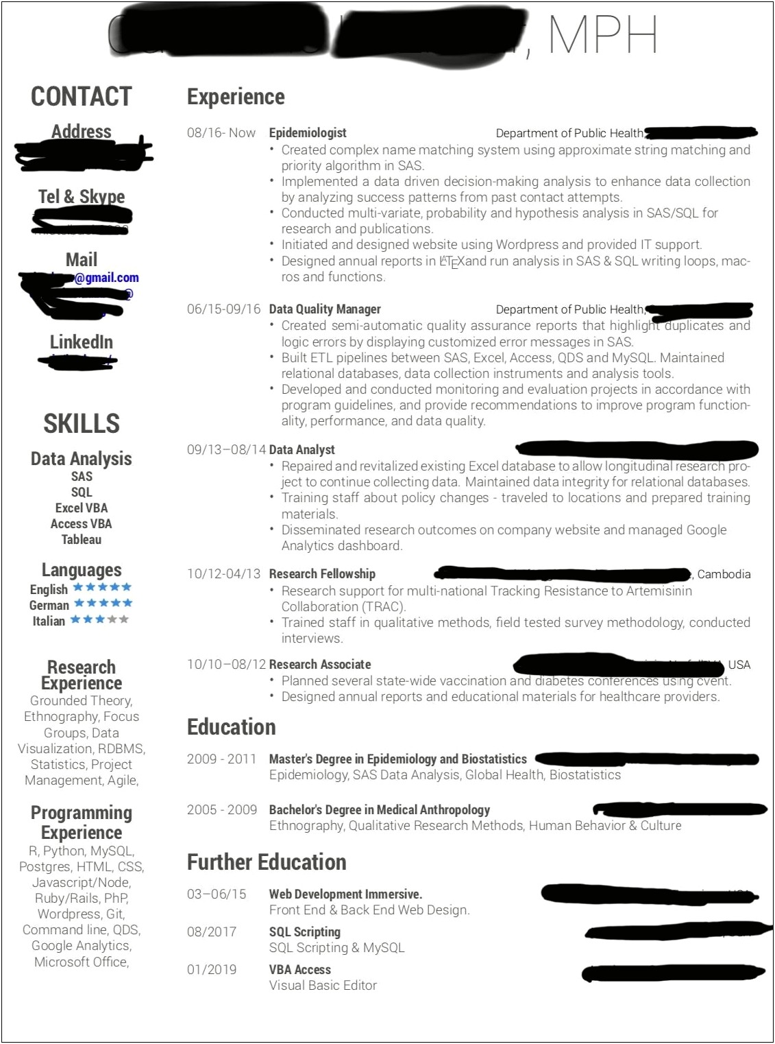 Junior Data Analyst Resume Sample With No Experience