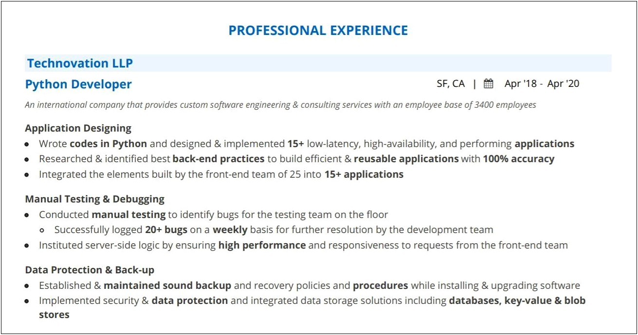 Junior Java Developer Resume 3 Years Experience Indeed