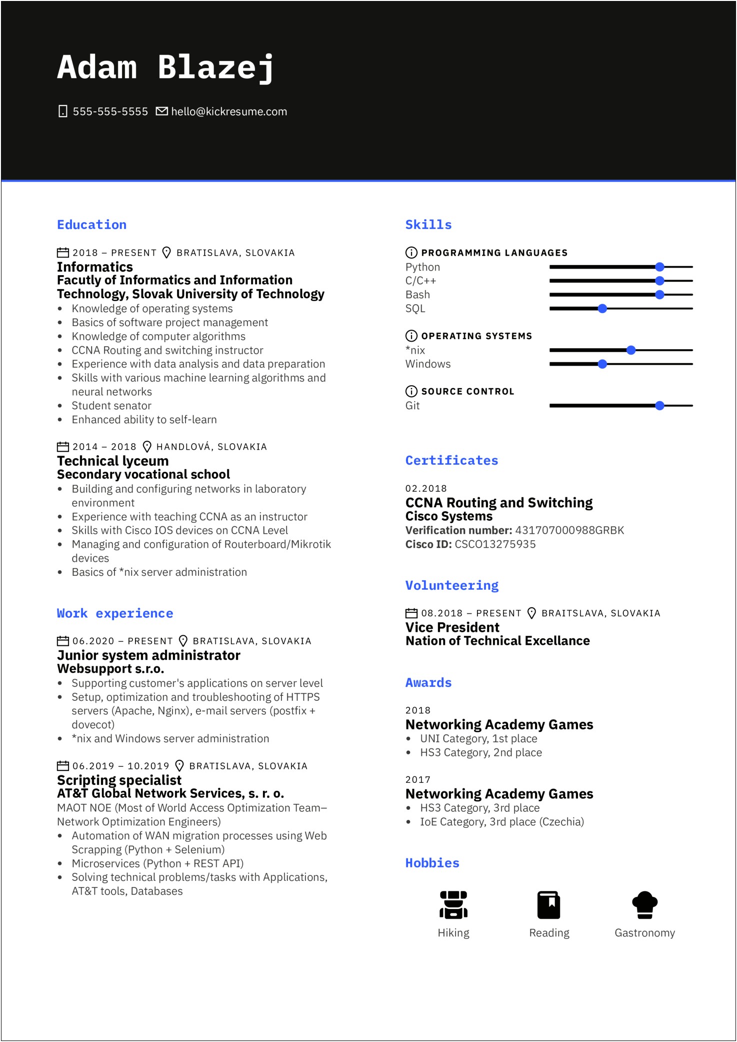 Junior System Administrator Resume Examples