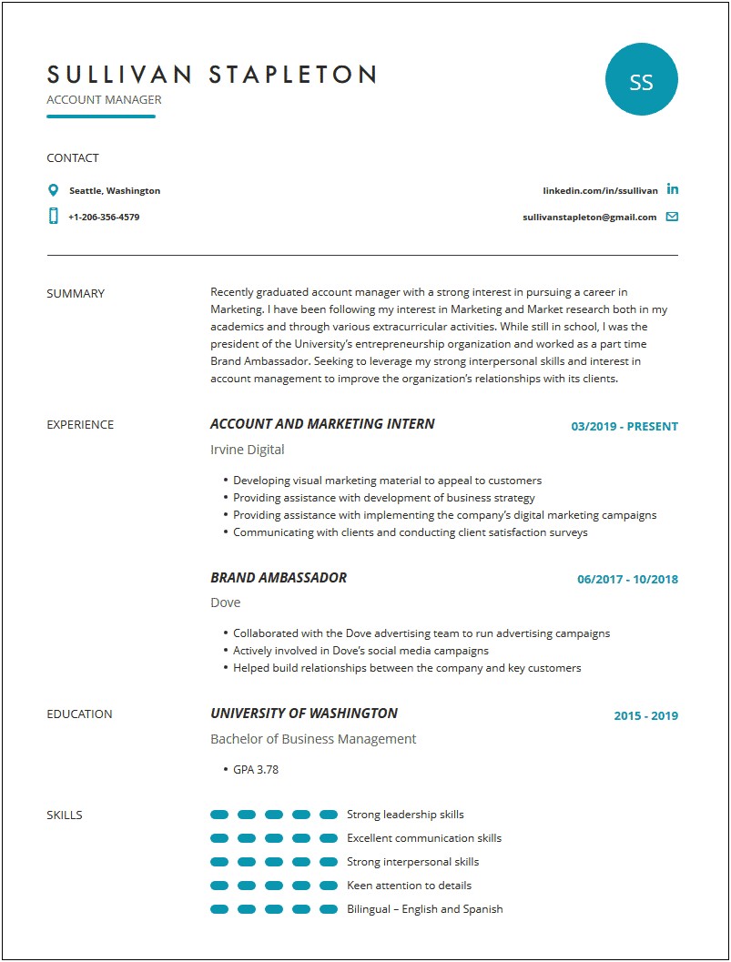 Key Account Manager Resume Objectives