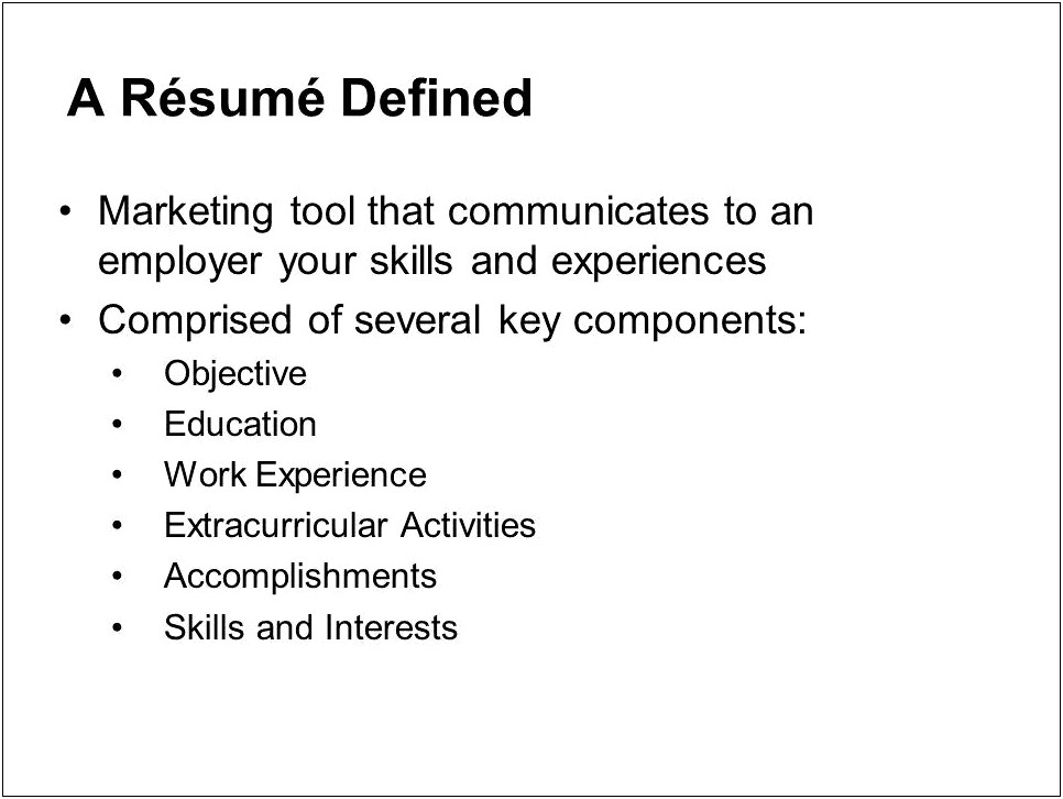 Key Skills On Marketing Resume