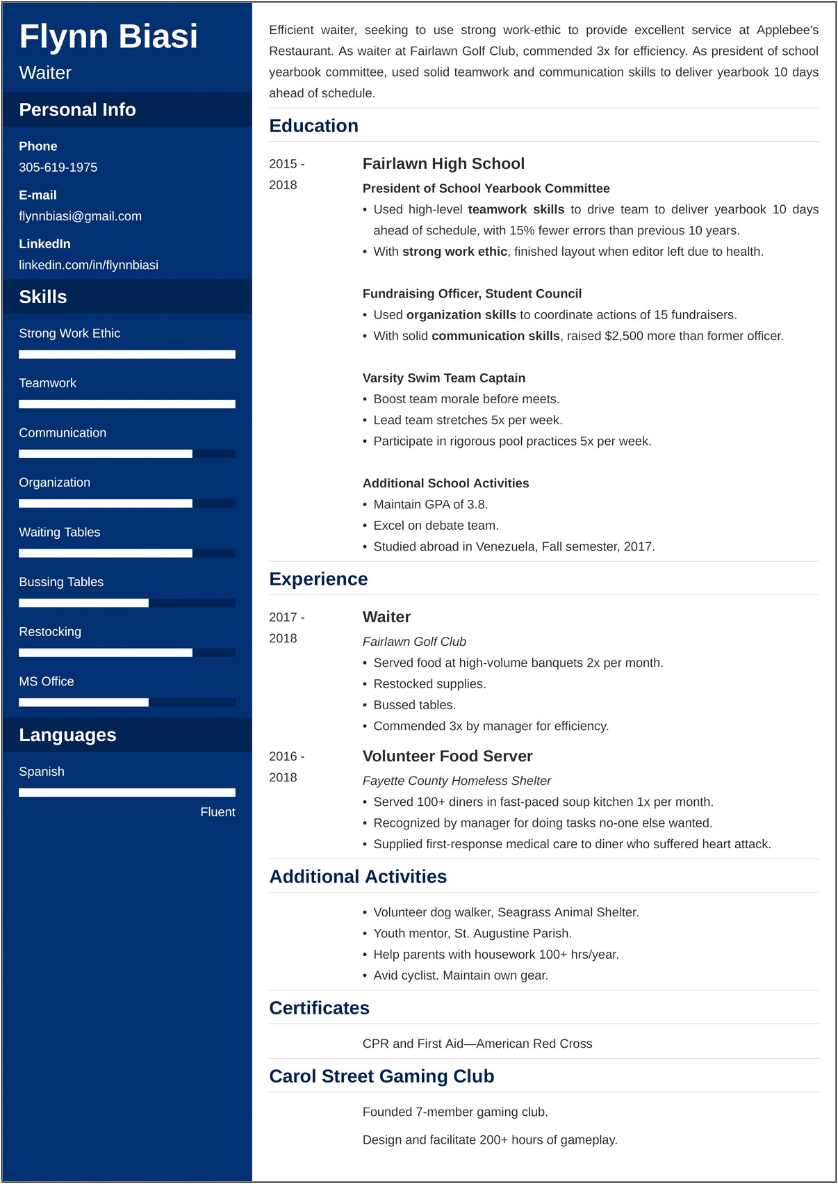 Kinds Of Resume And Examples
