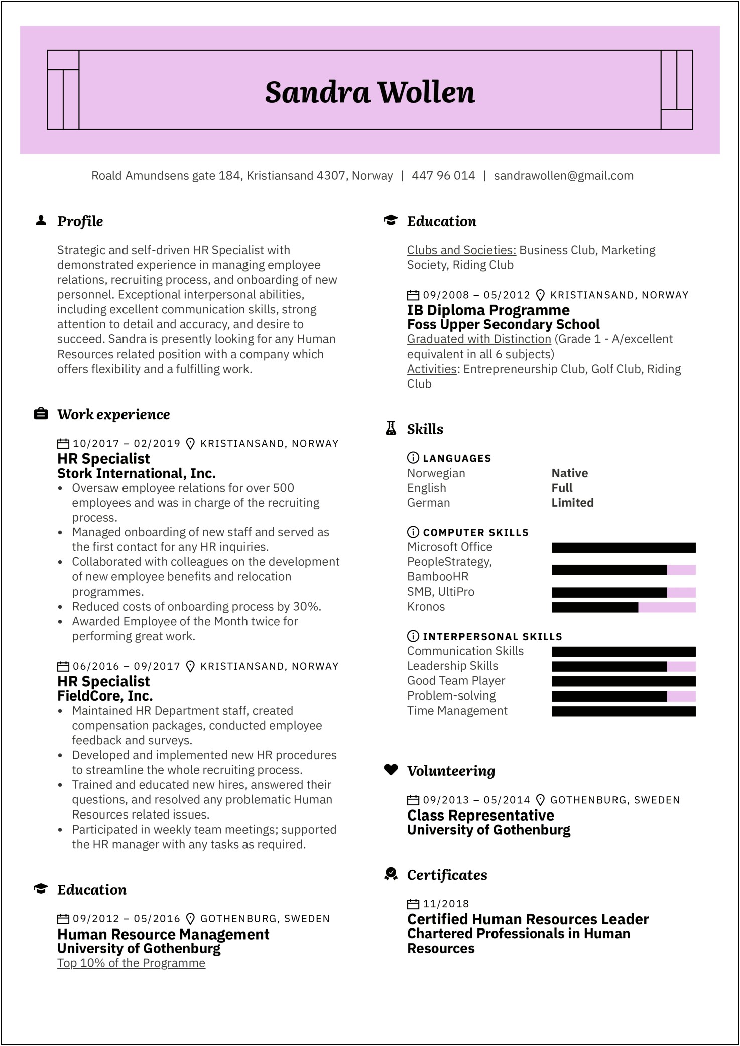 Labor Relations Specialist Resume Samples