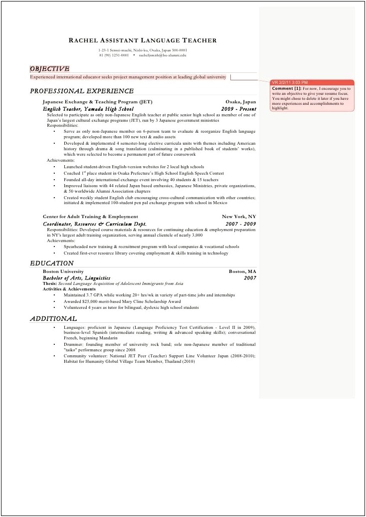 Language For Library Jobs On Your Resume