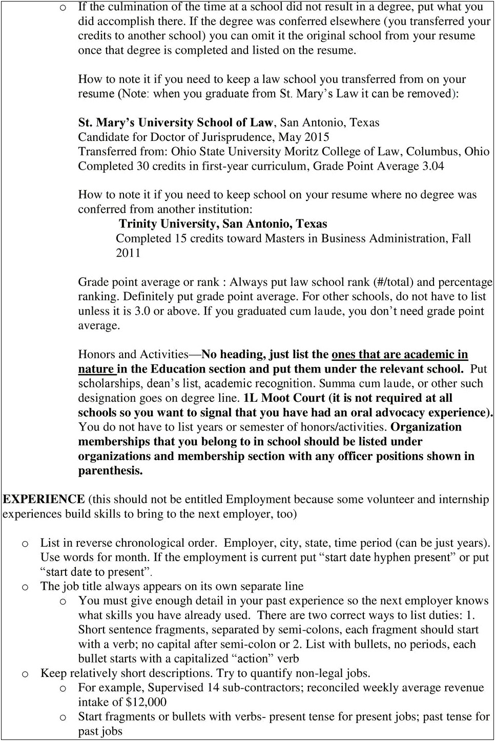 Law School Graduate Resume Order Of The Coif